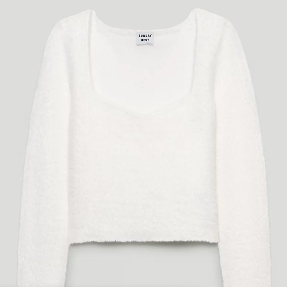 Aritzia Sunday Best Elsie Sweater - Espace (white) Size S/P